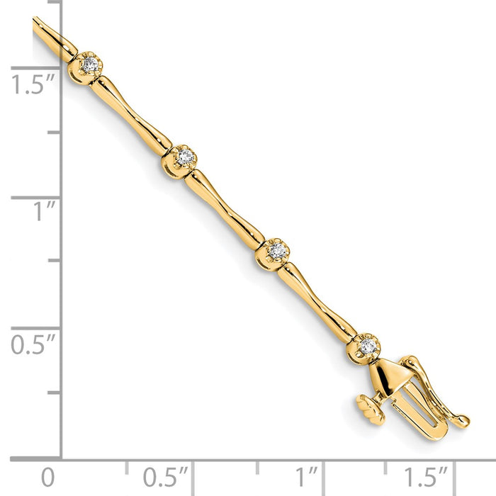 Buy Exclusive 14K Gold Polished Diamond Bracelet - Stylish & Affordable Luxury-3