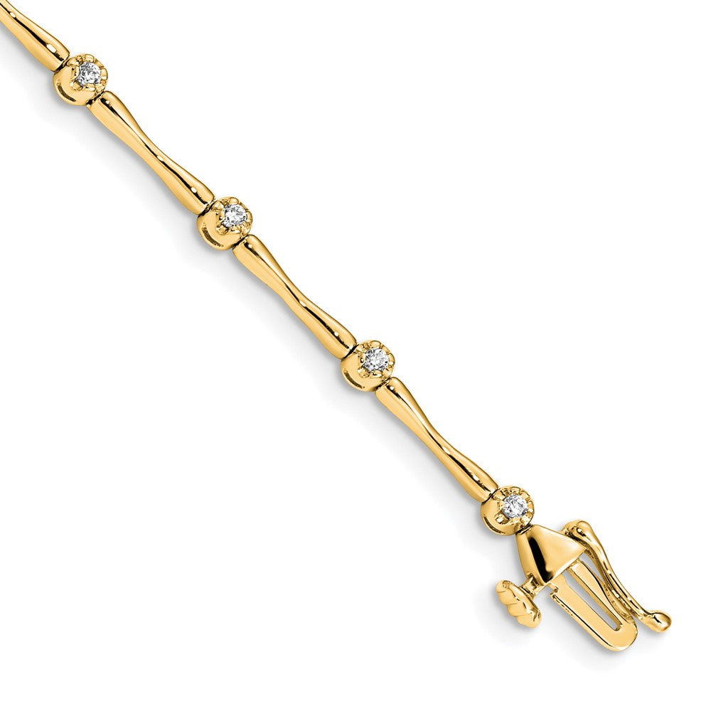 Buy Exclusive 14K Gold Polished Diamond Bracelet - Stylish & Affordable Luxury