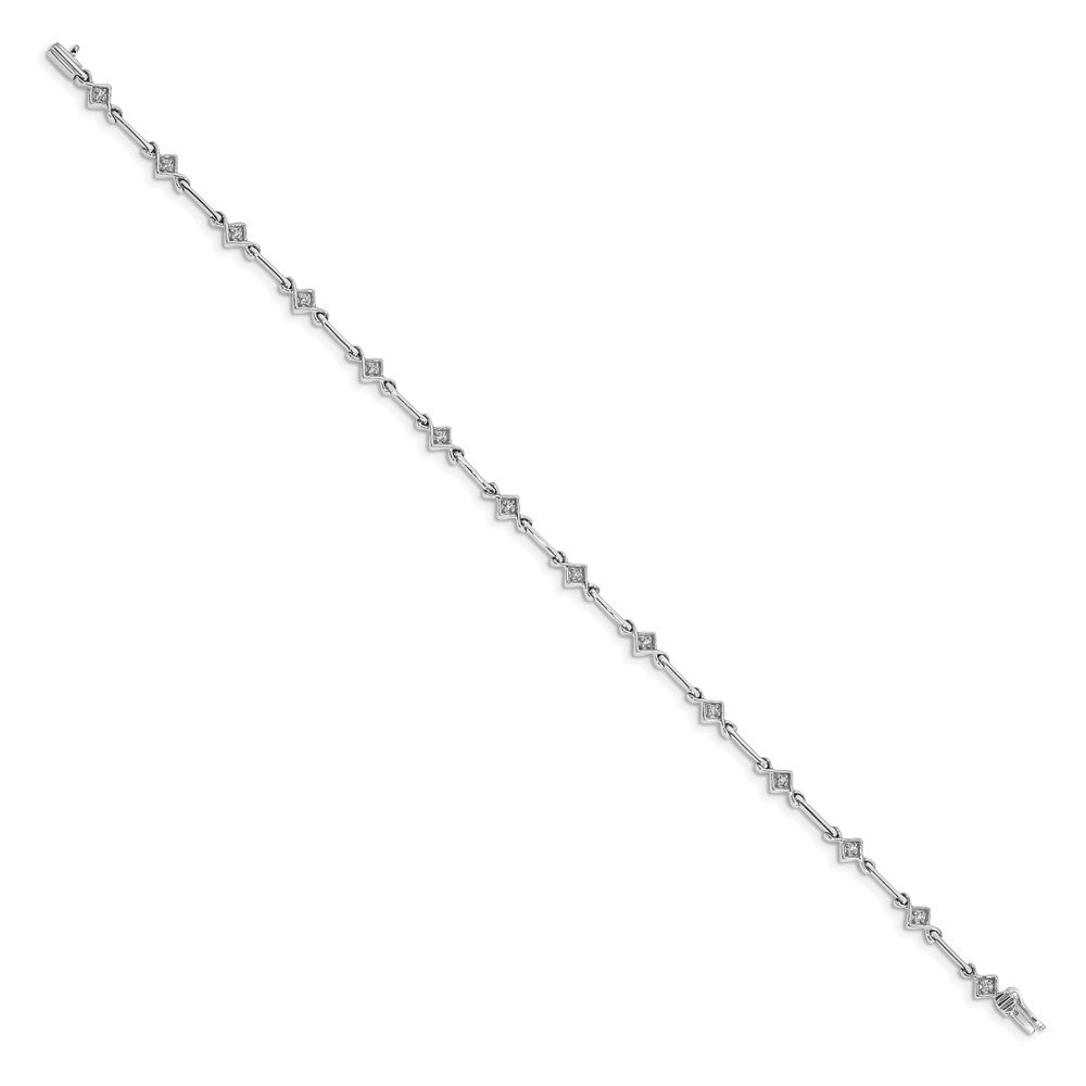 Buy Stylish 14K White Gold Diamond Link Bracelet - 7.5 Inches, Luxury Value