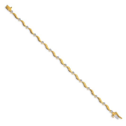 High-Quality 14K Gold Diamond Bracelet - Stylish & Affordable Luxury Piece