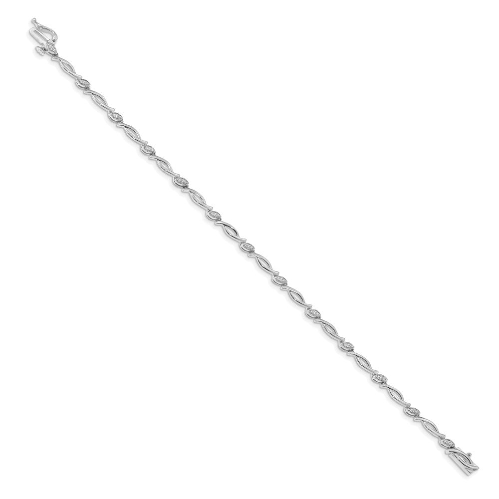 High-Quality 14K White Gold Diamond Tennis Bracelet - Stylish Luxury for Less