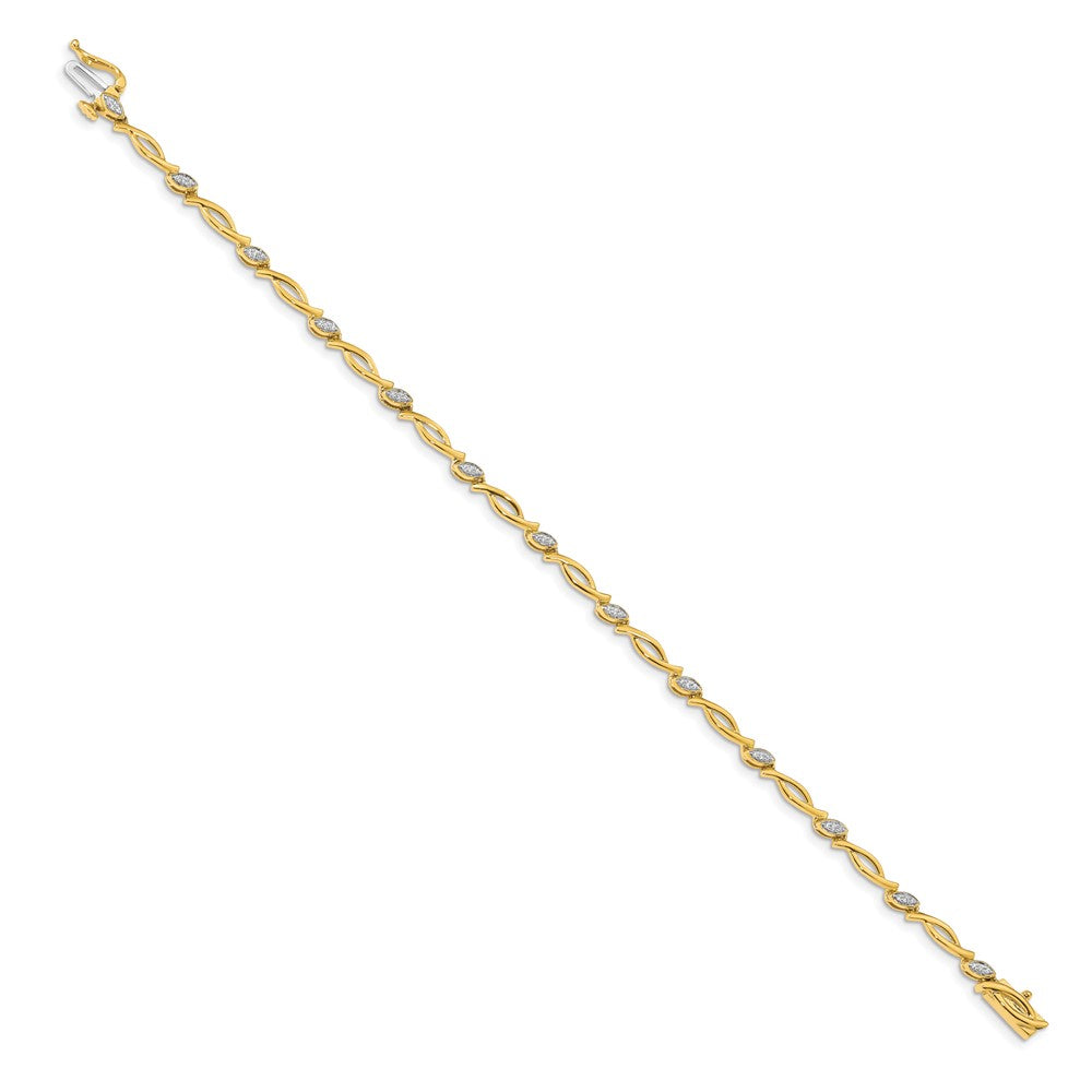 Buy Exclusive 14K Gold Diamond Bracelet - Stylish & Luxury Design, 7.5"