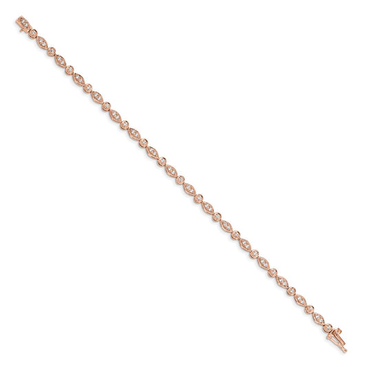 Exclusive 14K Rose Gold Diamond-Studded Bracelet - Stylish & Affordable Luxury