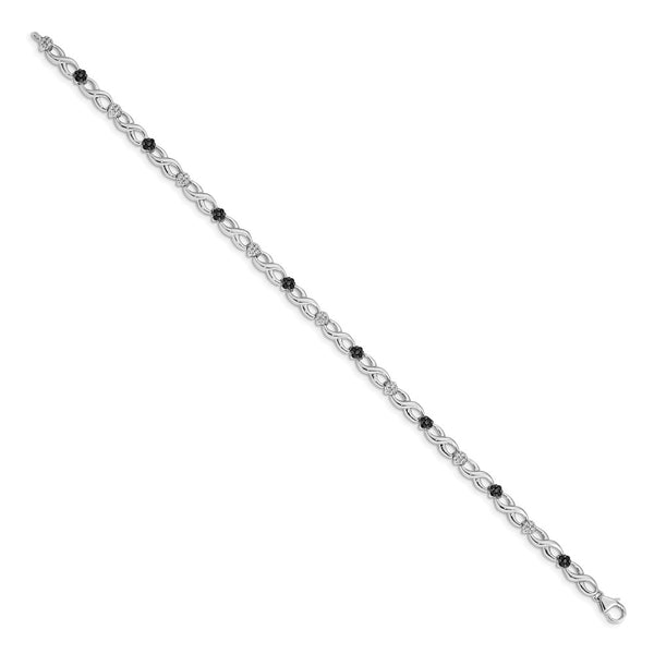 14K White Gold Infinity Bracelet with Diamonds