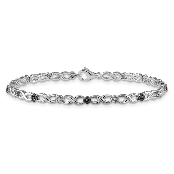 High-Quality 14K White Gold Infinity Bracelet with Diamonds - Stylish Value!-3