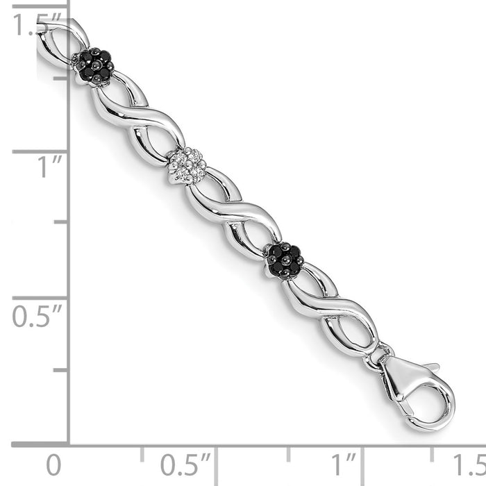 High-Quality 14K White Gold Infinity Bracelet with Diamonds - Stylish Value!-4