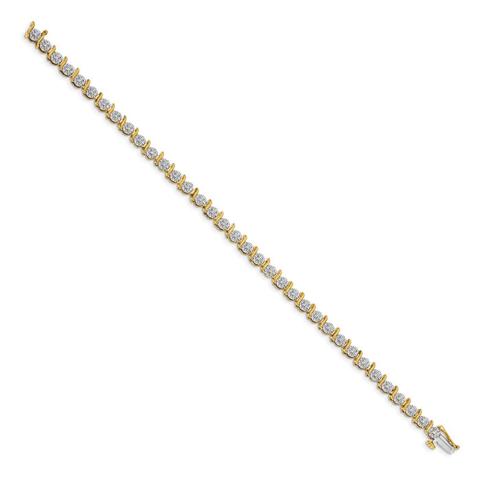 Buy Exclusive 14K Gold Diamond Bracelet - Stylish, 7" Length, Luxury Design-2