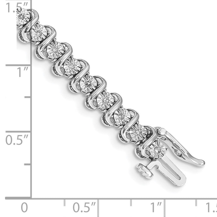 Buy Exclusive 14K White Gold Diamond Tennis Bracelet - Stylish Luxury Jewelry-3