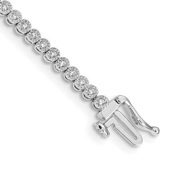 14K White Gold Diamond Tennis Bracelet - Style GR1-1001834