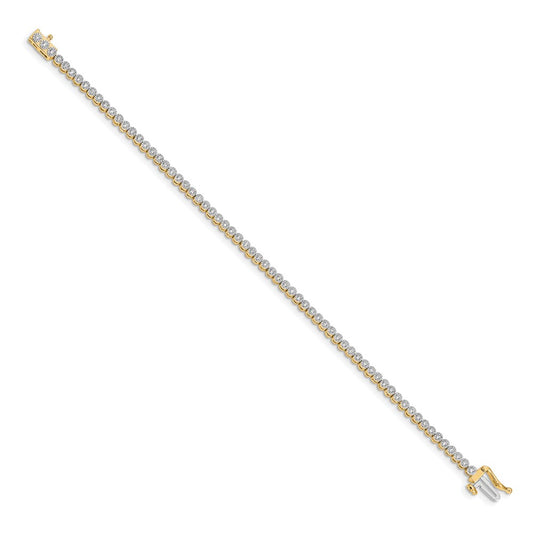 Shop Stylish 14K Gold Diamond Tennis Bracelet - 7.5-inch, Luxury Value!