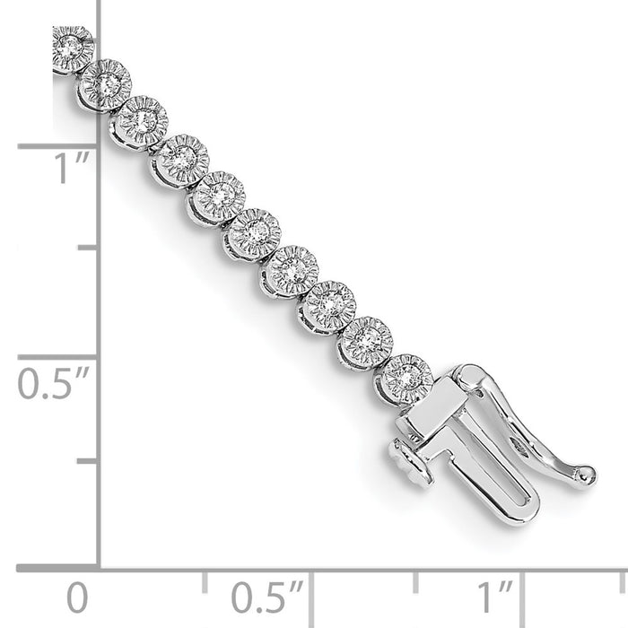 Buy Exclusive 14K White Gold Diamond Tennis Bracelet - Stylish Elegance!-3