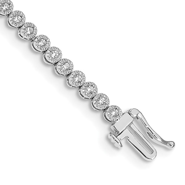14K White Gold Diamond Tennis Bracelet - Style GR1-1016457