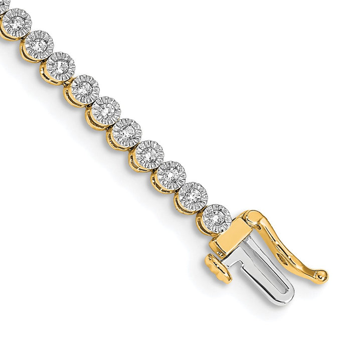 Shop Exclusive 14K Gold Diamond Tennis Bracelet - Stylish & Affordable Luxury-1