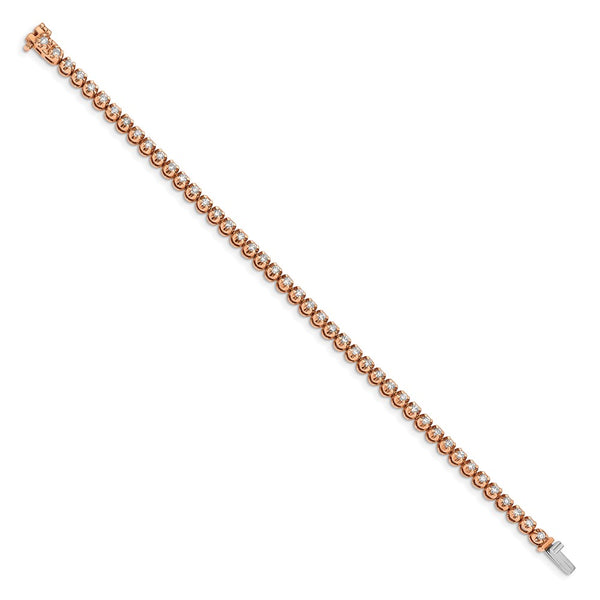 14K Rose Gold Diamond-Studded Bracelet - Style GR1-1016458