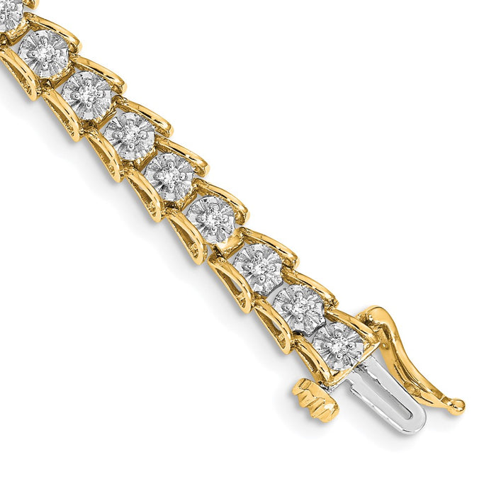 Exclusive 14K Gold Diamond Bracelet - Stylish Design, Affordable Luxury-1