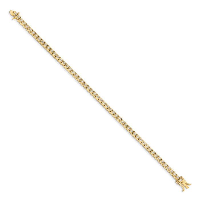 Exclusive 14K Diamond Bracelet with Illusion Setting - Stylish Luxury Jewelry-2