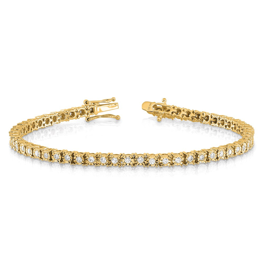 Exclusive 14K Diamond Bracelet with Illusion Setting - Stylish Luxury Jewelry