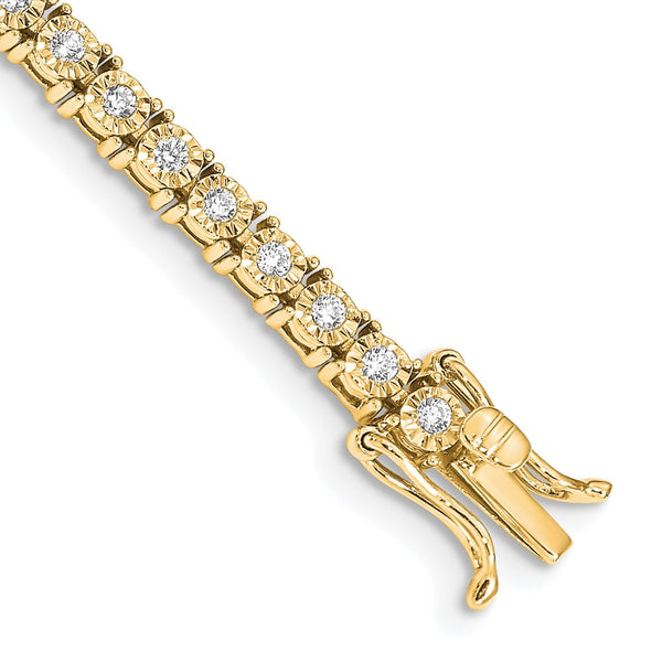 14K Diamond Bracelet with Illusion Setting - Style GR1-1001837