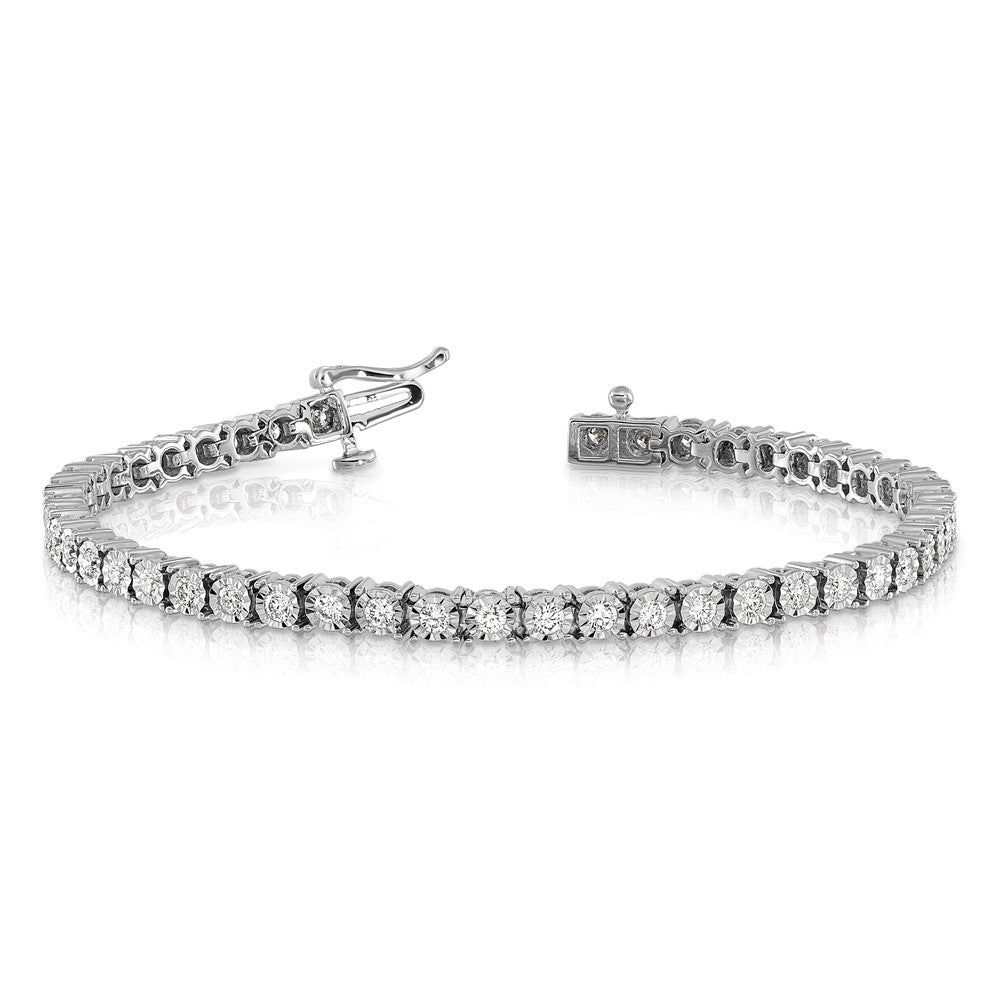 Order Stylish 14K White Gold Diamond Bracelet - Illusion Setting, Luxury Value