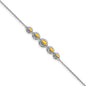 High-Quality 14K White Gold Marquise-Cut Citrine Bracelet - Stylish & Affordable-1