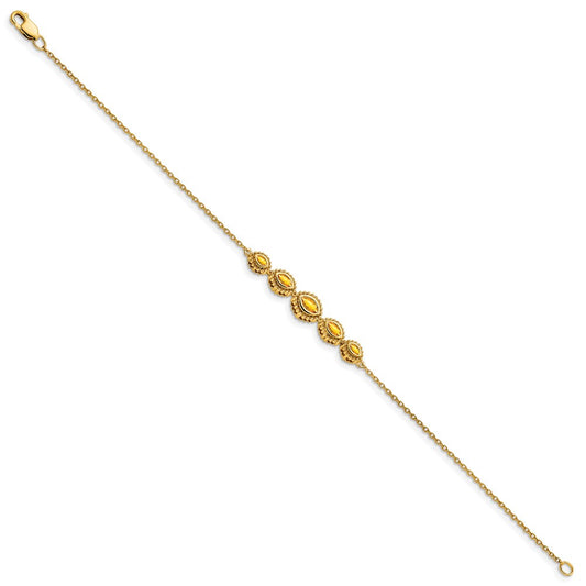 Exclusive 14K Gold Marquise-Cut Citrine Bracelet - Stylish Luxury Jewelry