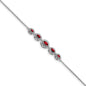 Buy Exclusive 14K White Gold Marquise Cut Garnet Bracelet - Stylish Luxury!-1