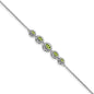 Shop Exclusive 14K White Gold Marquise Cut Peridot Bracelet - Stylish & Affordable-1
