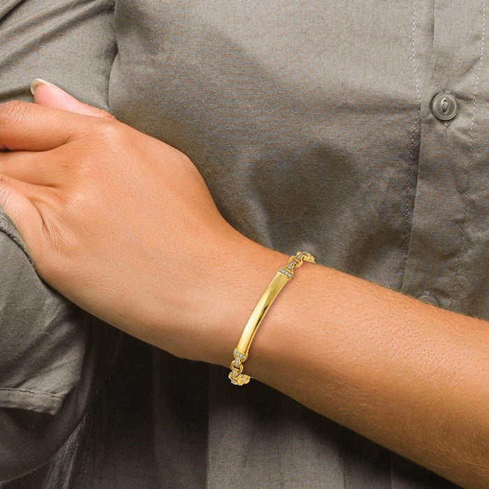 Buy Exclusive 14K Gold Diamond Identification Bracelet - Stylish & Affordable-5