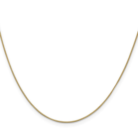 Shop Stylish 14K Gold 14-Inch Box Chain, 0.7mm - Luxury Lobster Clasp!