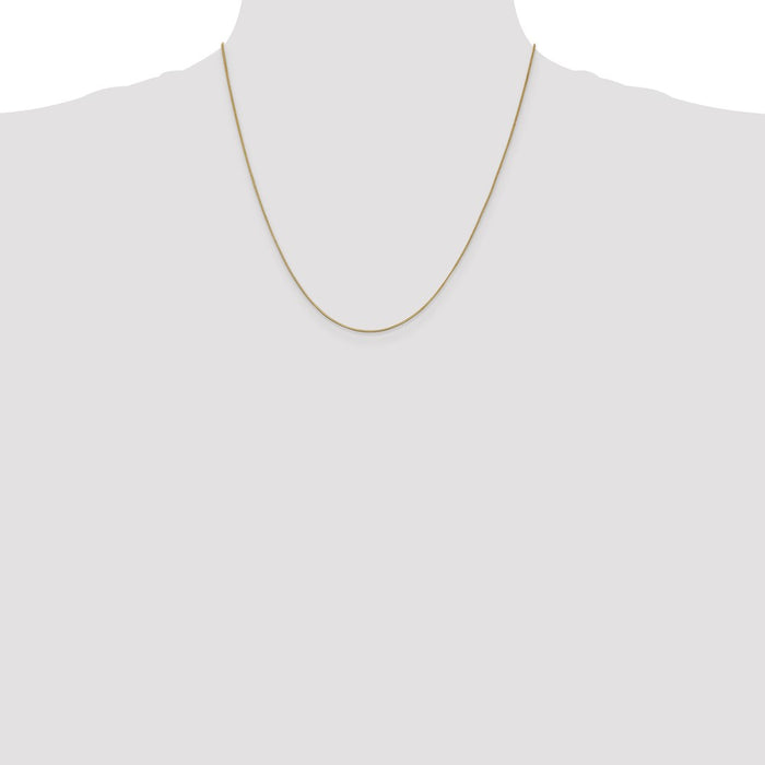 Exclusive 14K Gold 20-Inch Box Chain, 0.7mm - Stylish & Durable Design-4
