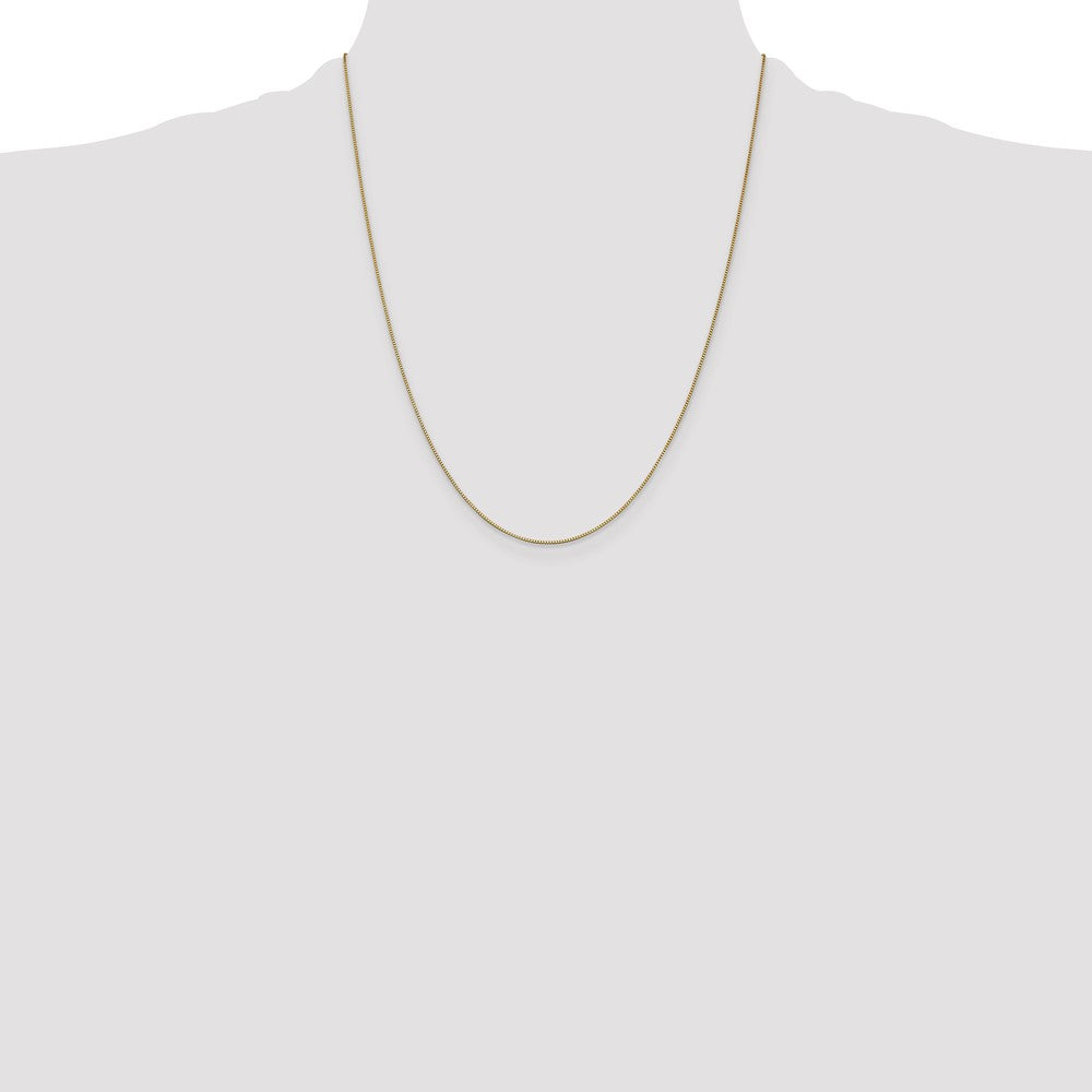 Shop Exclusive 14K Gold Box Chain 22-Inch 0.7mm with Lobster Clasp - Stylish!