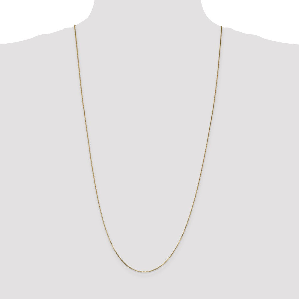 Exclusive 14K Gold 30-Inch Box Chain 0.7mm - Stylish Lobster Clasp