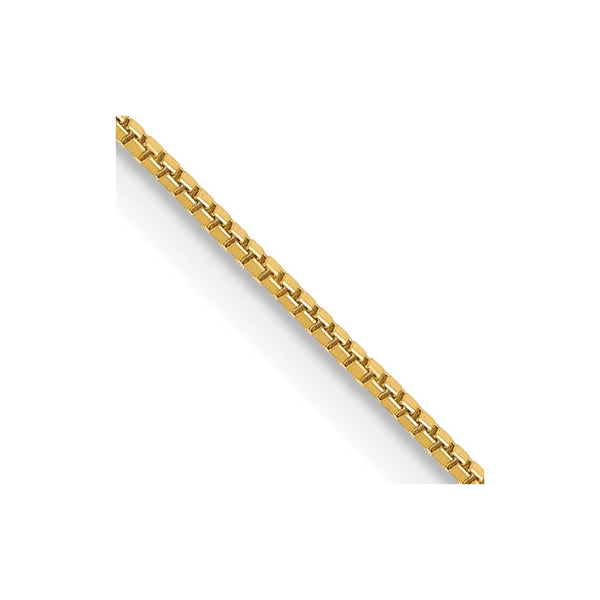 14K Gold 30-Inch Box Chain 0.7mm - Lobster Clasp