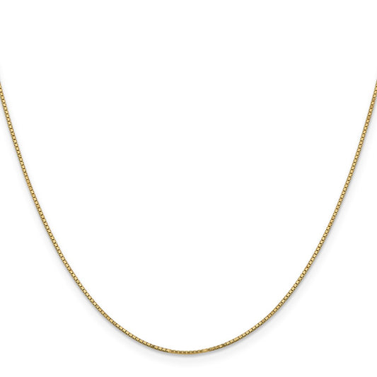 Designer 14K Gold .9mm Box Chain - 20-Inch Length, Stylish & Affordable!