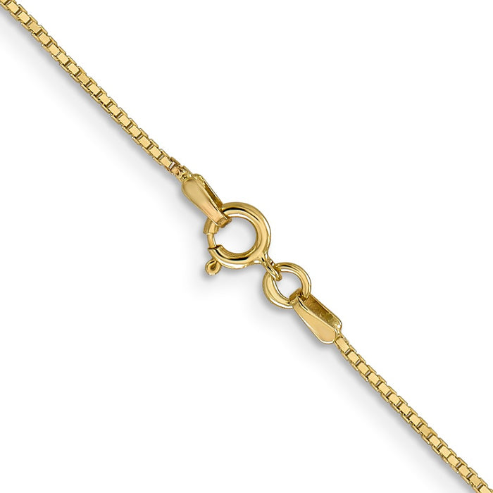 Designer 14K Gold .9mm Box Chain - 20-Inch Length, Stylish & Affordable!-3