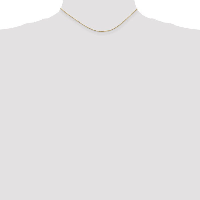Shop Stylish 14K Gold .9mm Box Chain - 14-Inch Luxury with Spring Ring Clasp-3