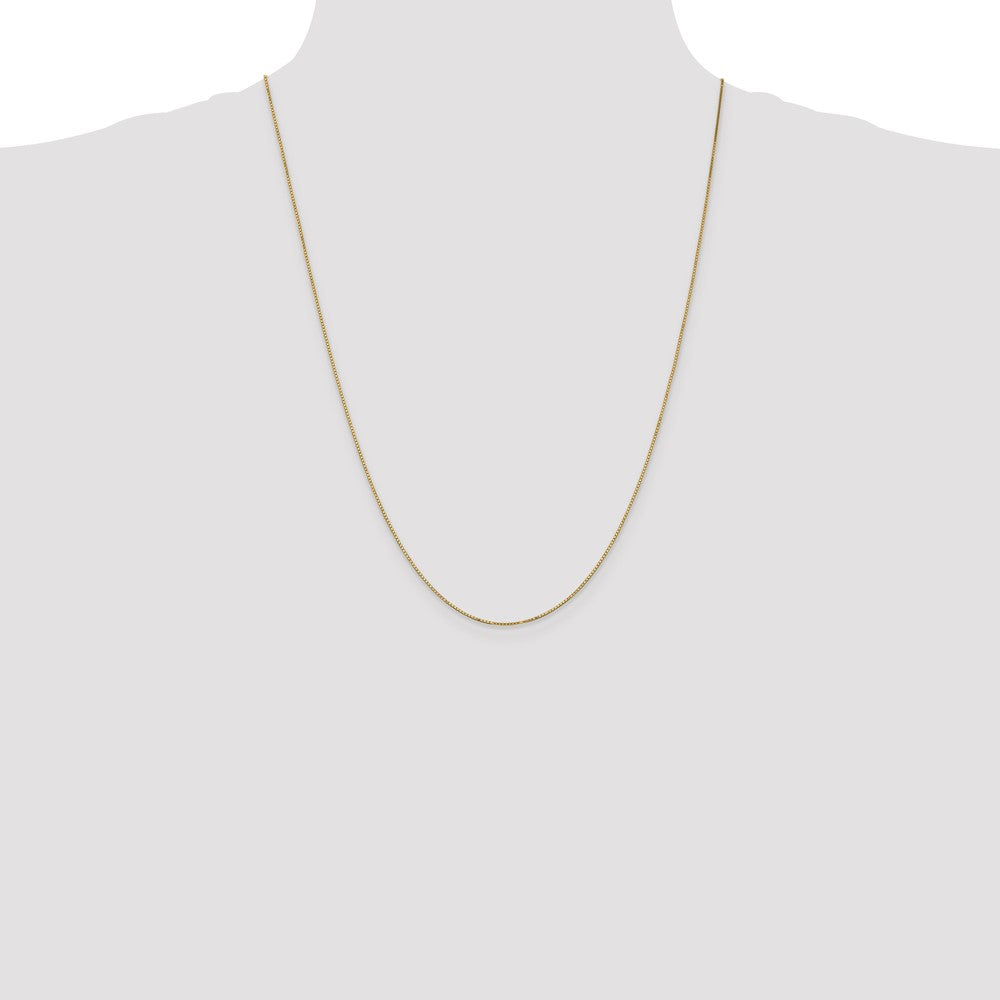 Buy Stylish 14K Gold 24-Inch Box Chain, 0.9mm - Affordable Luxury Accessory!
