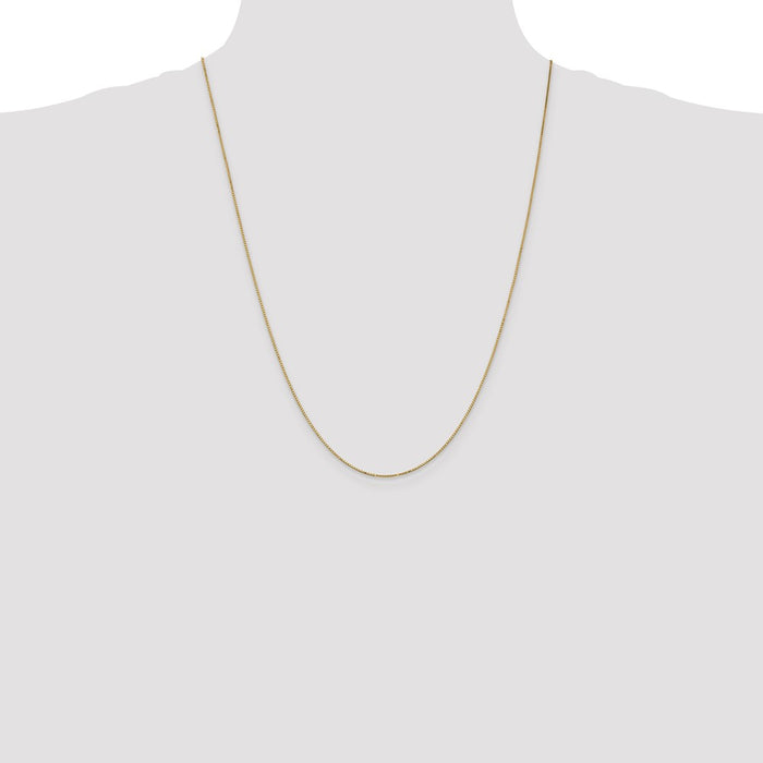 Buy Stylish 14K Gold 24-Inch Box Chain, 0.9mm - Affordable Luxury Accessory!-4