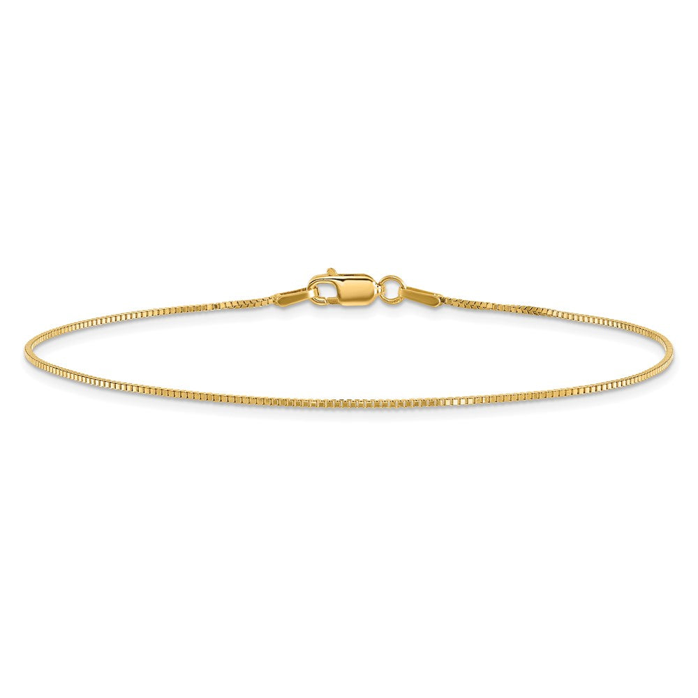 Shop Stylish 14K Gold 8-Inch .95mm Box Chain Bracelet - Luxury Design!