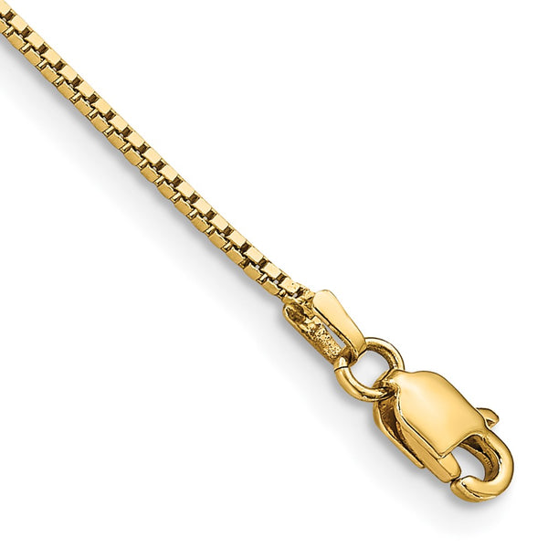 14K Gold .95mm Box Chain Bracelet