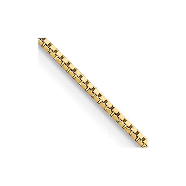 14K Gold .95mm Box Chain - 16-Inch Lobster Clasp