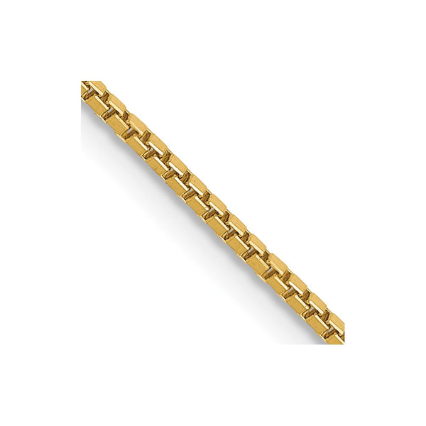 14K Gold Box Chain - 1.05mm, Lobster Clasp