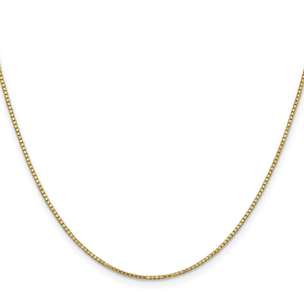 14K Gold 1.1mm Box Chain with Lobster Clasp