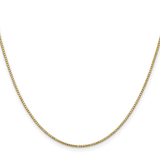Shop Exclusive 28-Inch 14K Gold Box Chain - Stylish 1.1mm with Lobster Clasp