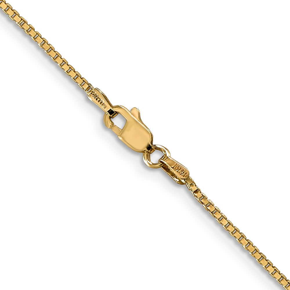Shop Exclusive 28-Inch 14K Gold Box Chain - Stylish 1.1mm with Lobster Clasp