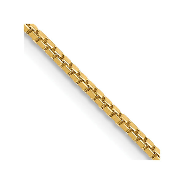 14K Gold 1.1mm Box Chain with Lobster Clasp