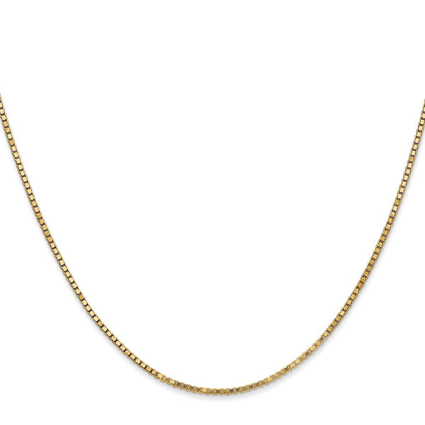 30-Inch 14K Gold Box Chain - 1.4mm Lobster Clasp