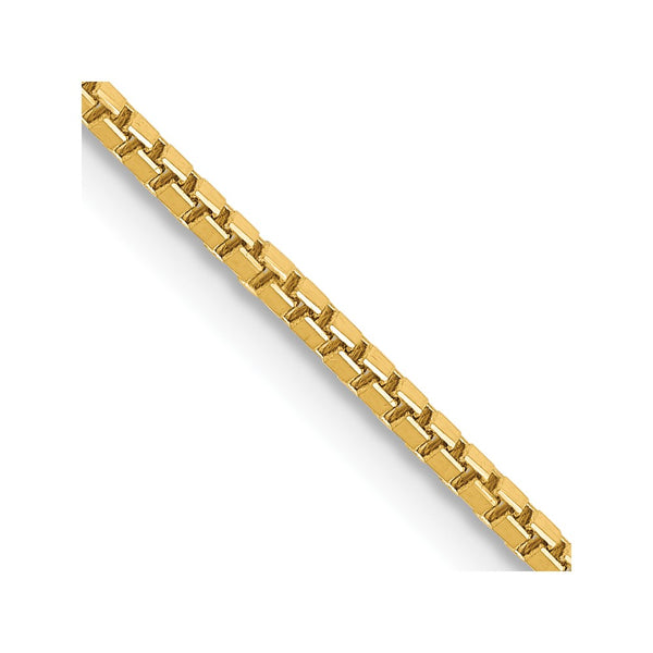 30-Inch 14K Gold Box Chain - 1.4mm Lobster Clasp