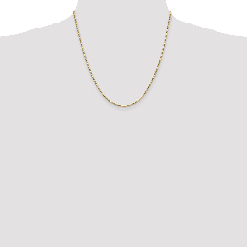 Buy 14K Gold 20-Inch 1.5mm Box Chain - Stylish Lobster Clasp, Great Value!