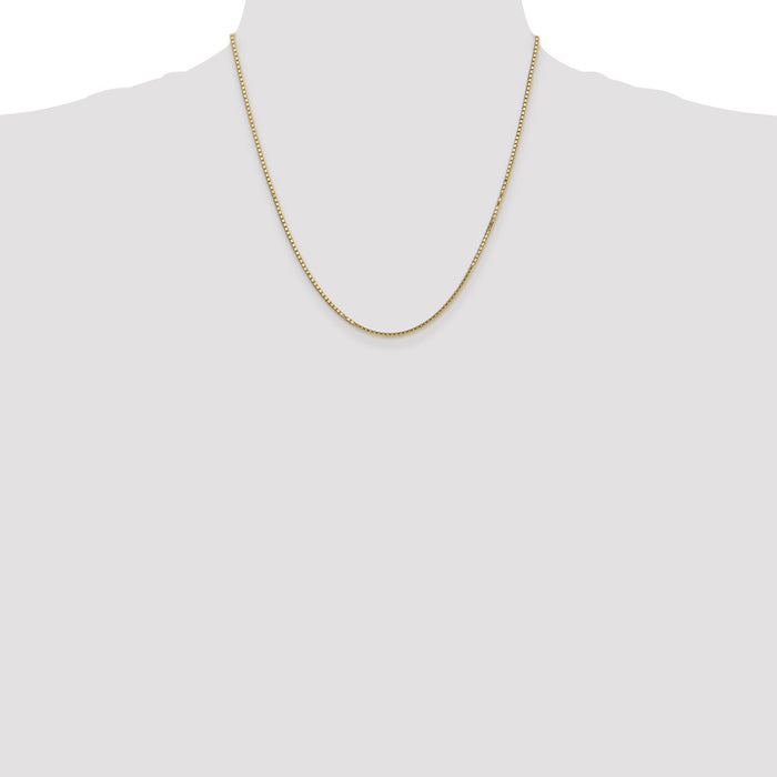 Buy 14K Gold 20-Inch 1.5mm Box Chain - Stylish Lobster Clasp, Great Value!-4